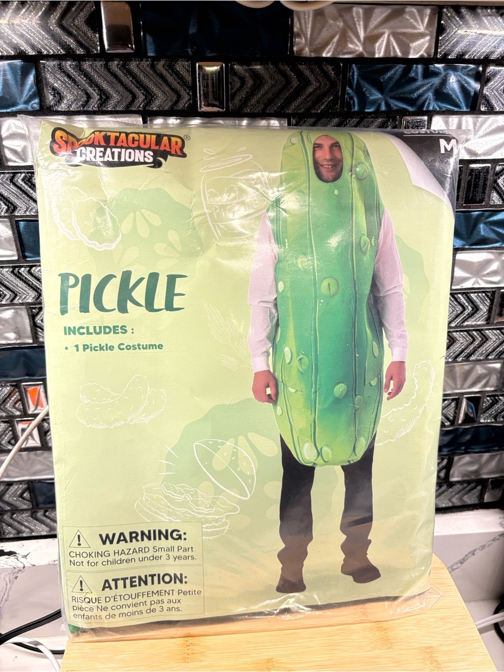 SPOOKTACULAR CREATIONS Mens Green Pickle Costume